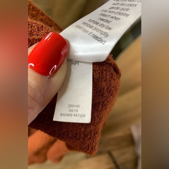 Vintage Mudd Women's Medium mudd Brown Inside out out Short Sleeve Shirt - Picture 9 of 11